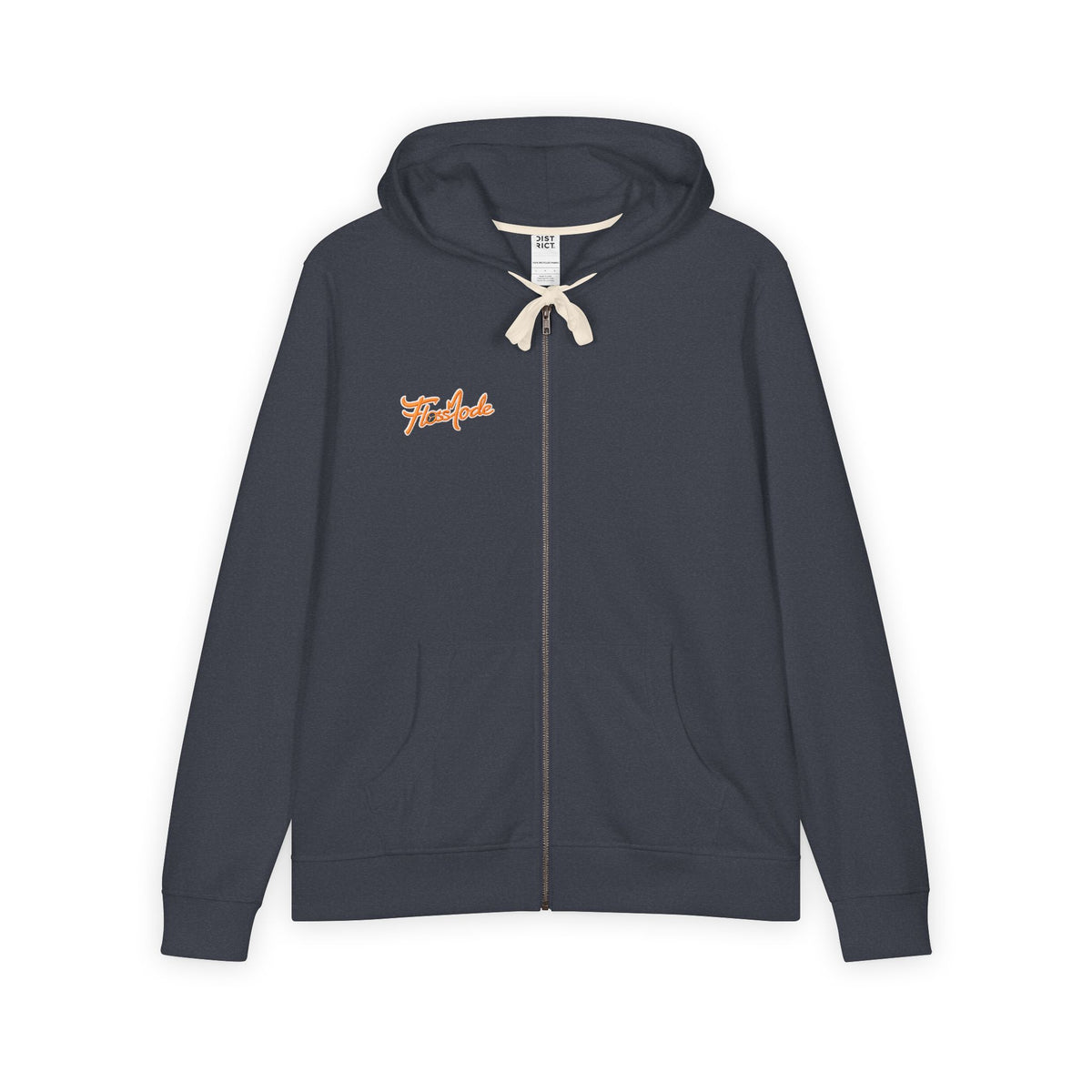 Ember Script Zip Hoodie — 'Firefly' Minimal Chest Logo
