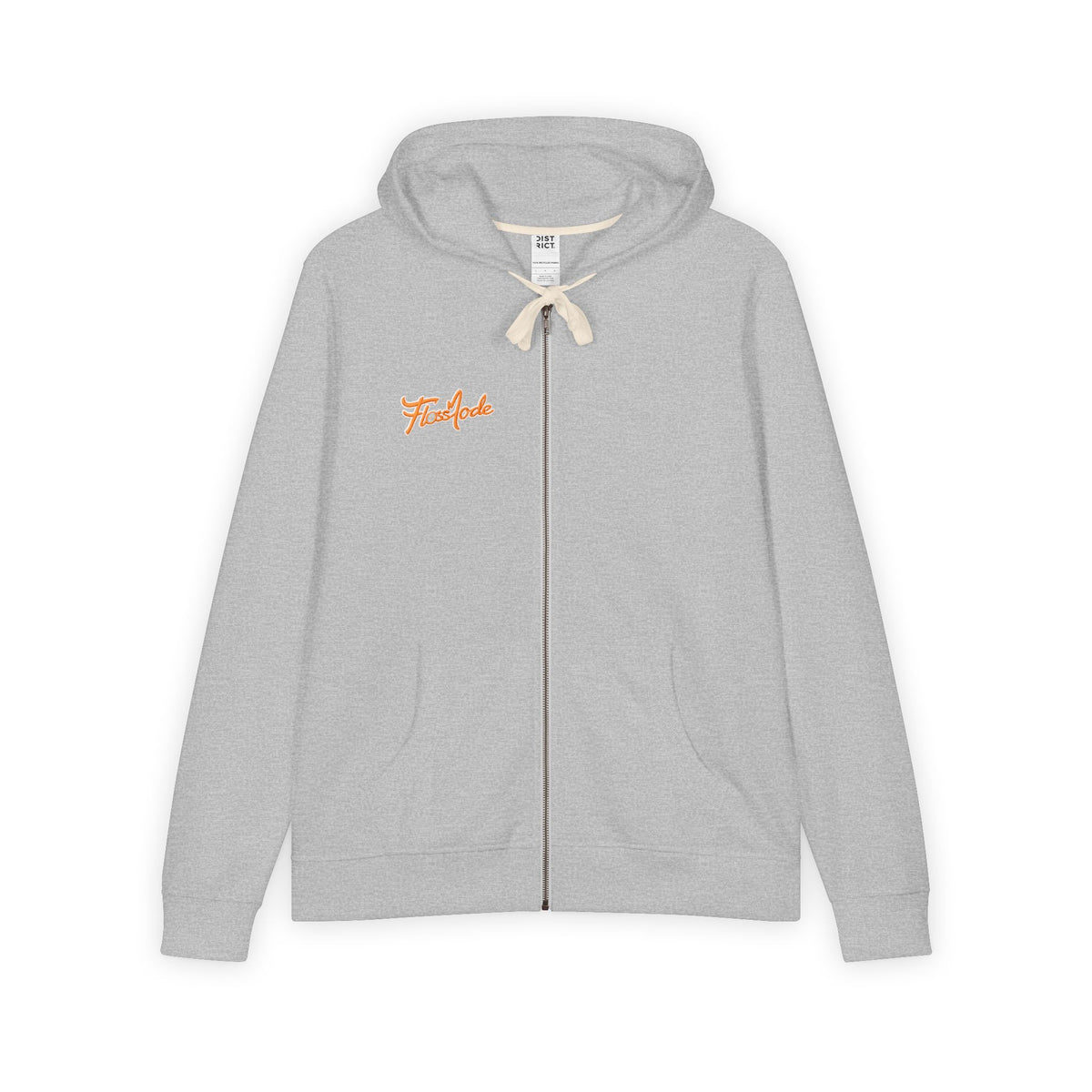 Ember Script Zip Hoodie — 'Firefly' Minimal Chest Logo