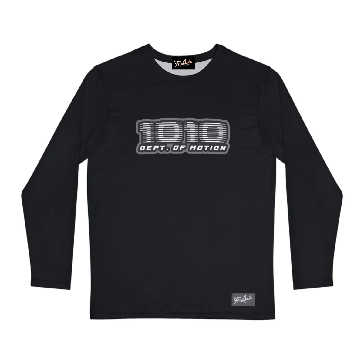 1010 Dept. of Motion -  Full Length Sleeves Black Color Shirt — Men's Athletic Graphic Tee