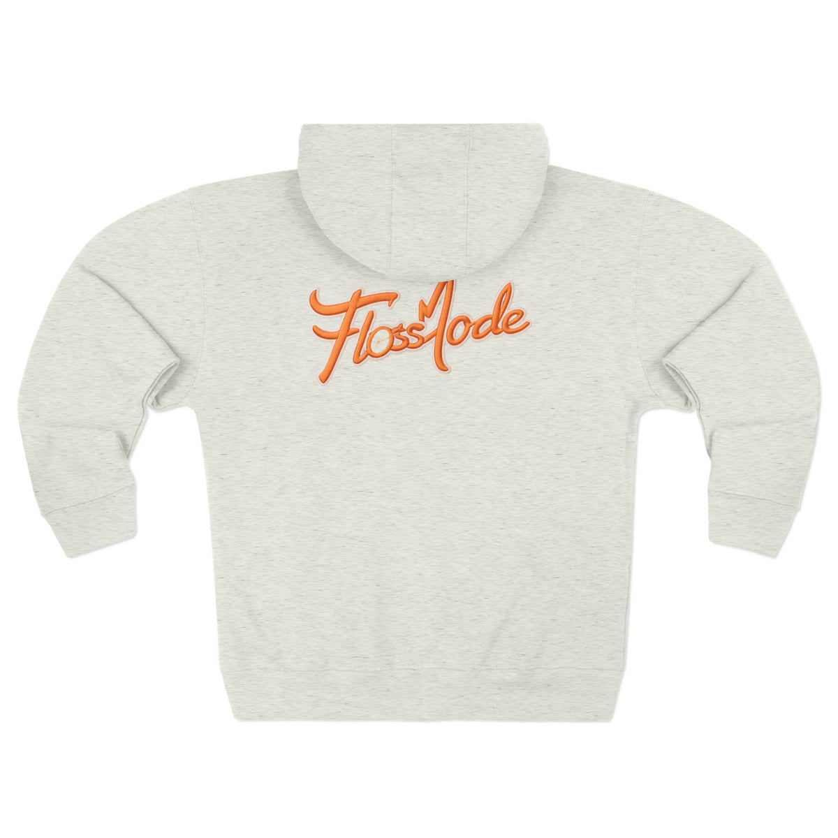 Floss Mode Script Zip Hoodie - Retro Orange Logo Zip-Up Hoodie