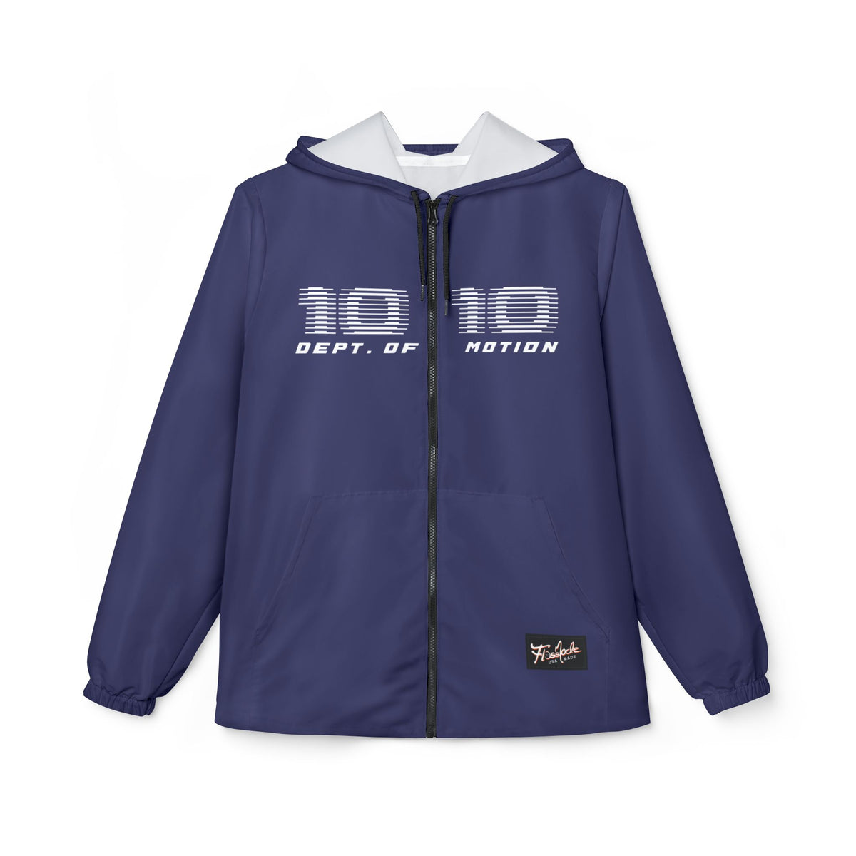 1010 “Dept. of Motion” Graphic Windbreaker Blue Apparel