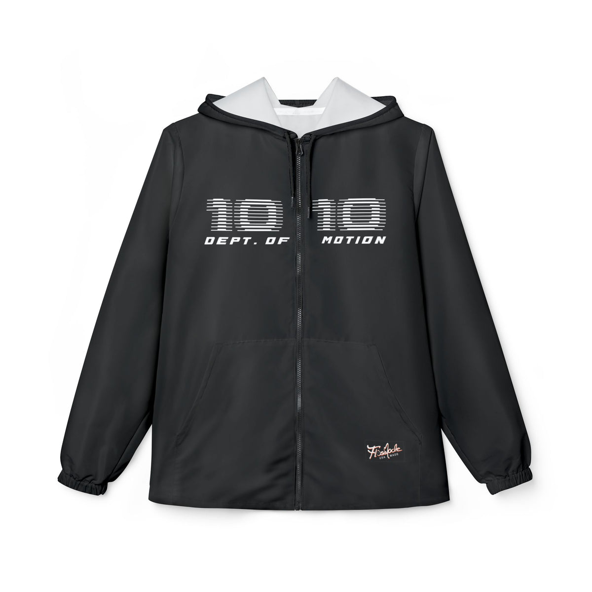 1010 “Dept. of Motion” Graphic Windbreaker Black Apparel